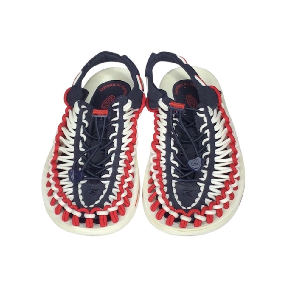Keen Uneek Sandal in Red White and Blue Size 8.